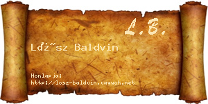 Lősz Baldvin névjegykártya