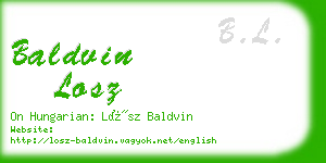 baldvin losz business card